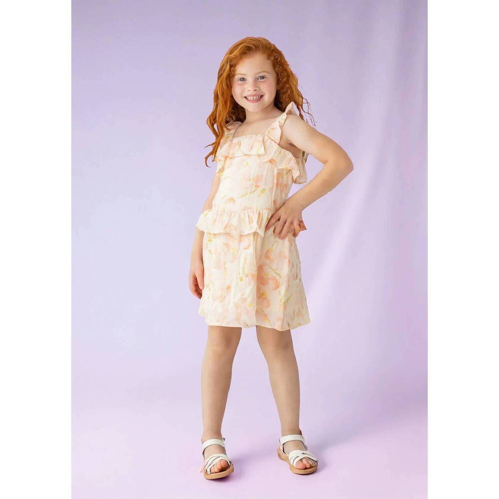 NEW MABEL + HONEY sundrop dress in soft orange